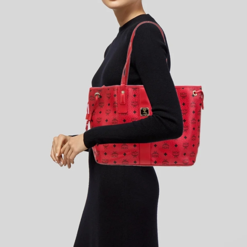 MCM Red Tote Bag